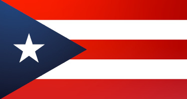Close up of the Flag of Puerto Rico