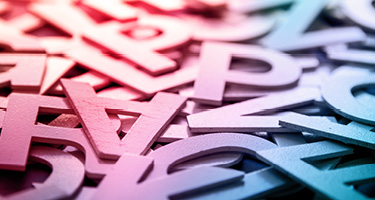  letters symbolizing keywords for legal content