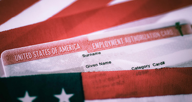 United States Employment ID and American Flag