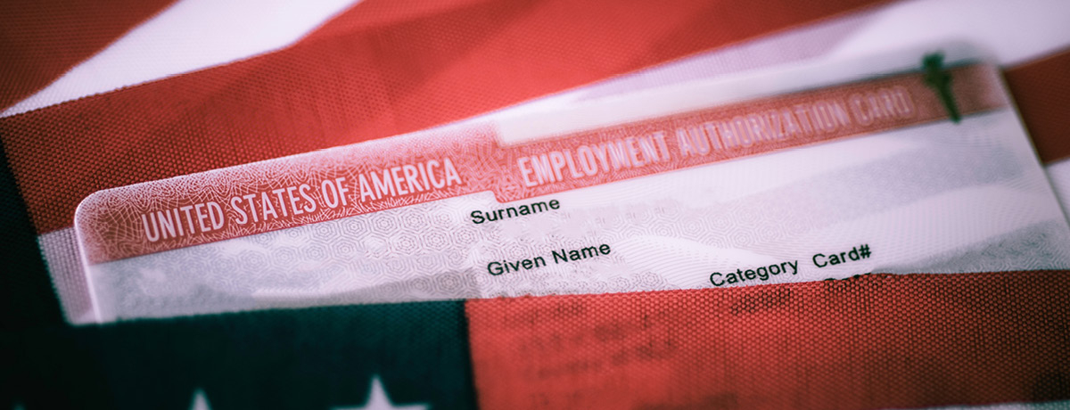 United States Employment ID and American Flag