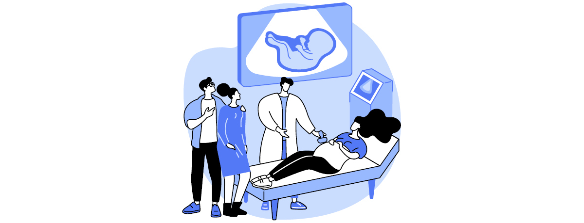 Couple attends surrogate ultrasound