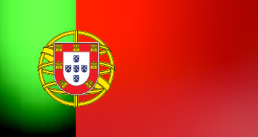 The flag of Portugal in red and green