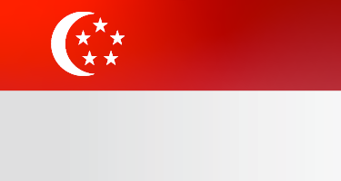 Singapore flag in white and red