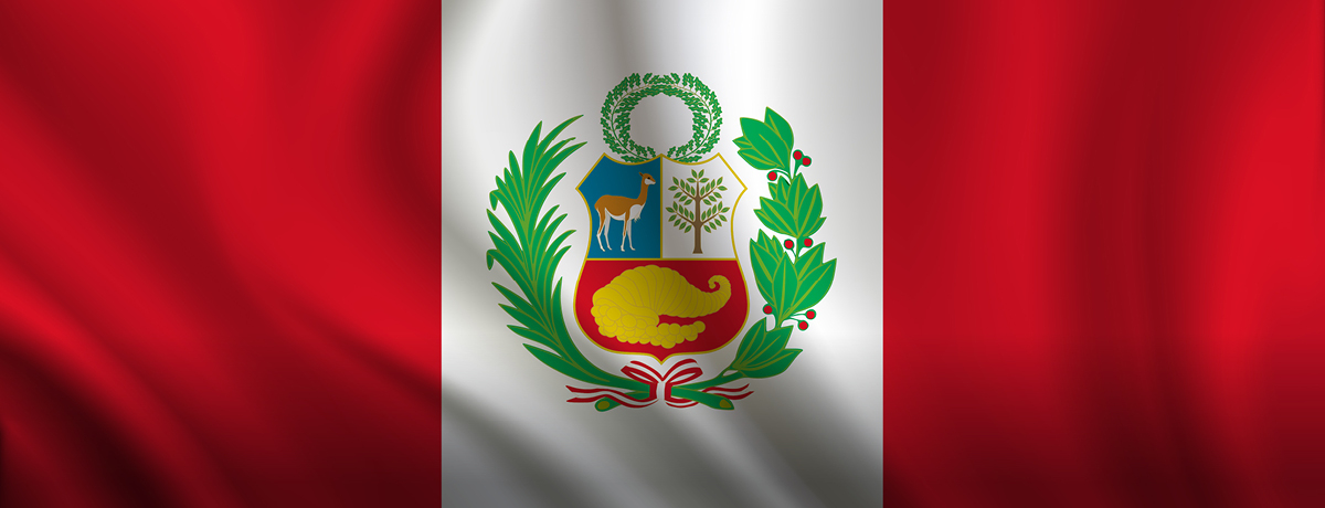 Red and white stripes with green leaf symbol