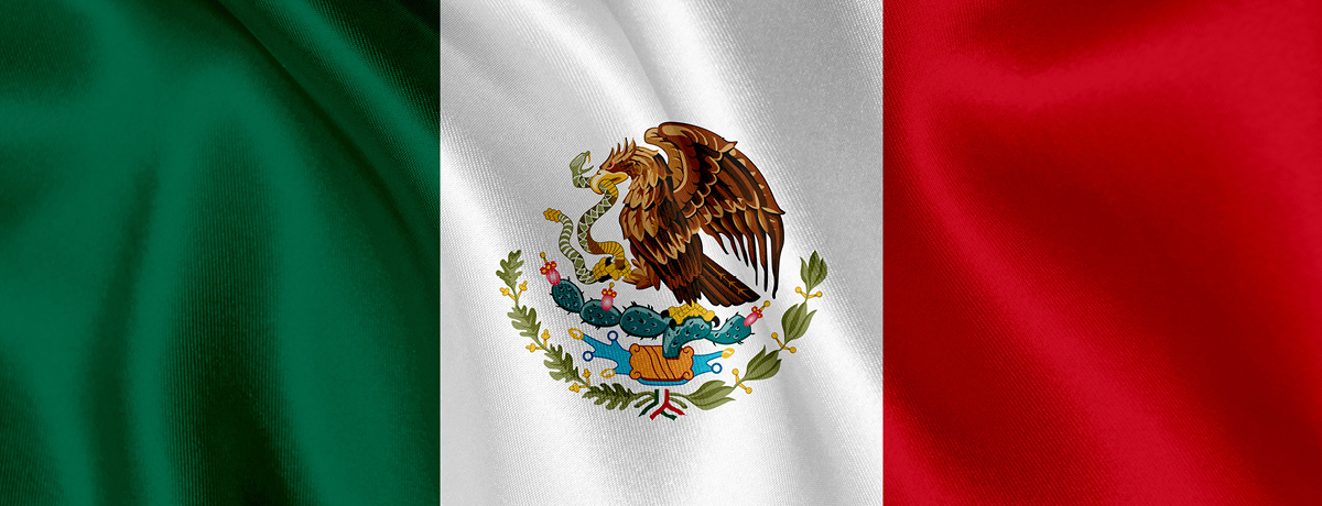 Green, white and red stripes with symbol in center