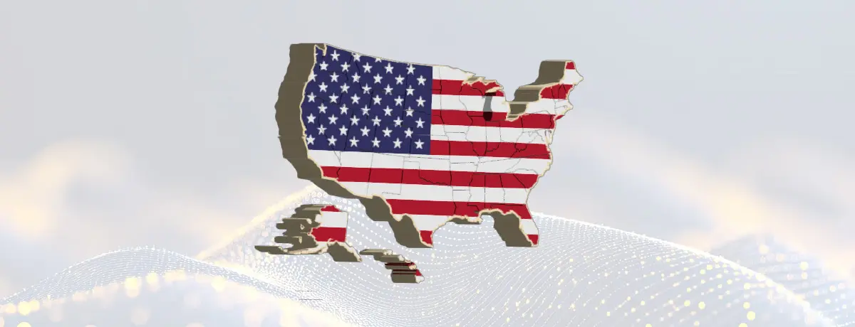 United States with American flag representing The Best Lawyers in America 2027 awards