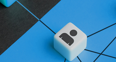 Blue and black background with small squares connected by lines