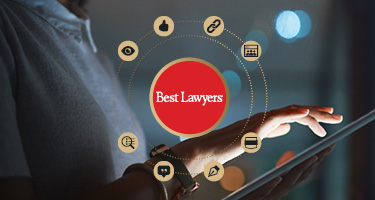 Best Lawyers logo surrounded by icons representing features and tools, symbolizing the benefits