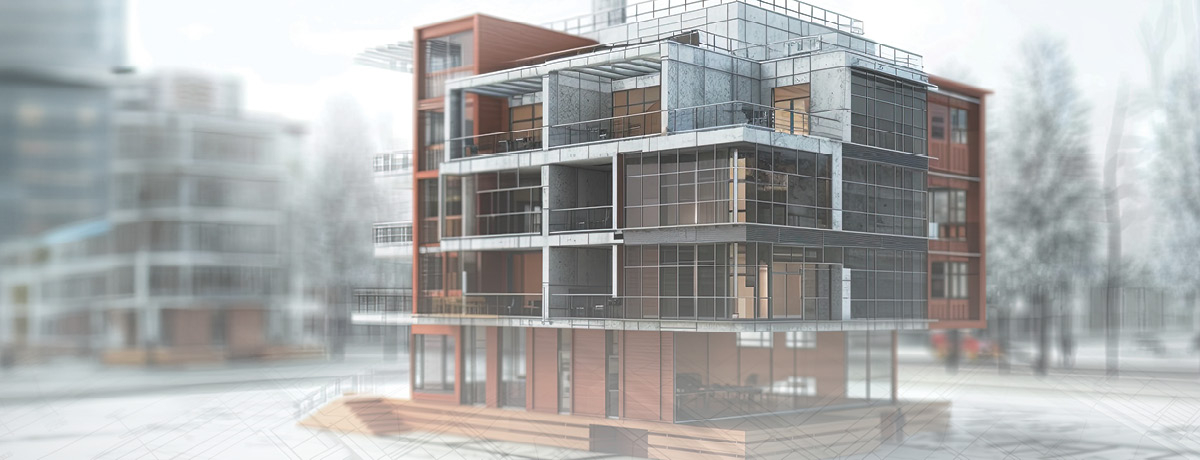 Mutli-level house in the process of being built
