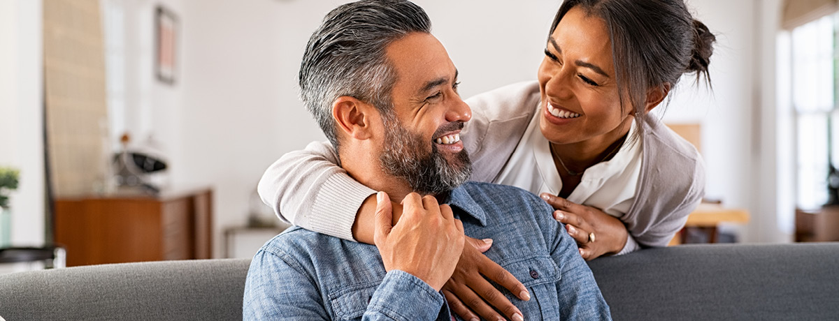 Married Indiana couple in their home 