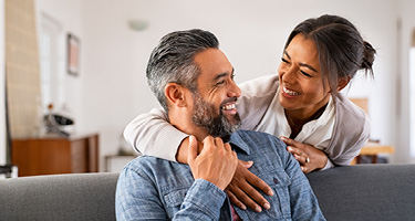 Married Indiana couple in their home 