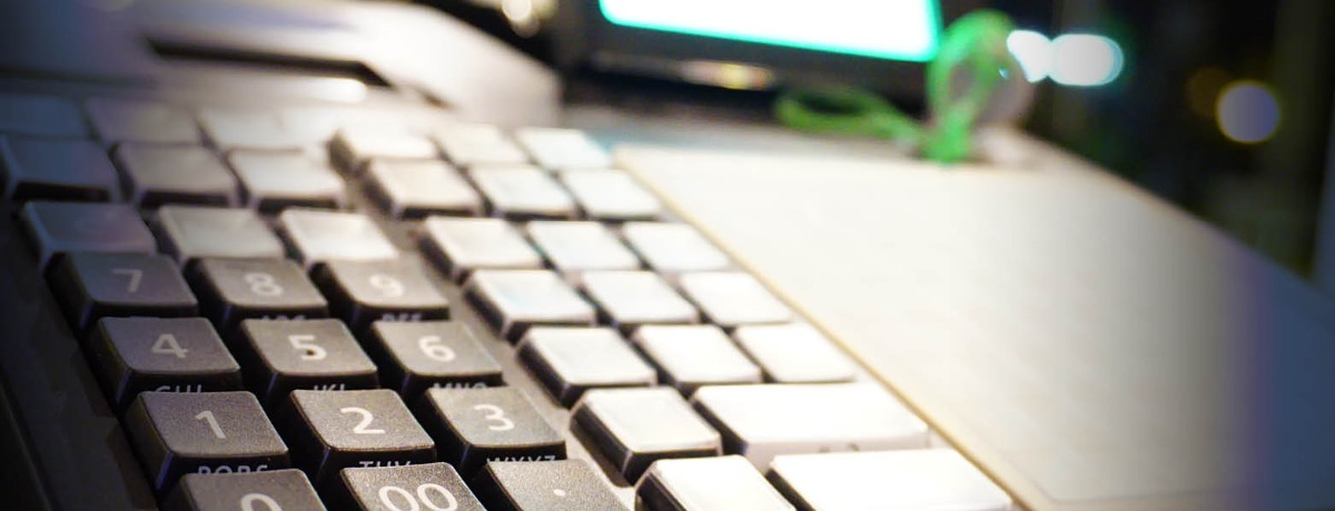 Keyboard on a table connecting online