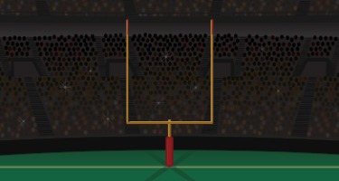 Nighttime football stadium