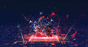 Digital lock shatters into pieces