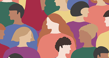 graphic of people close together