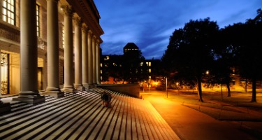 Steps of courtroom leading to Harvard's affirmative action case 