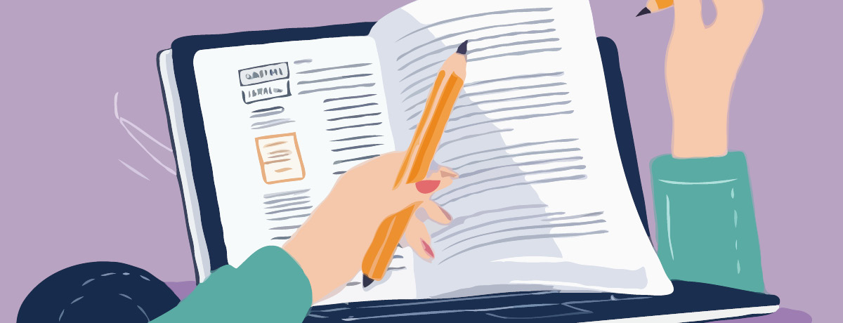Legal professional drafting syndicated content on a laptop for third-party publication