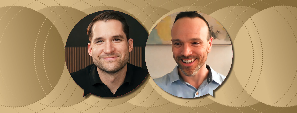  Image of Jefferson Fisher and Phillip Greer engaged in a conversation about effective communication