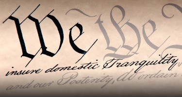"We the People" line of the American Constitution