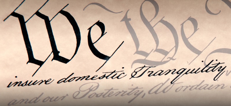 "We the People" line of the American Constitution