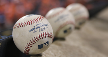 Close up of multiple Major League Baseballs