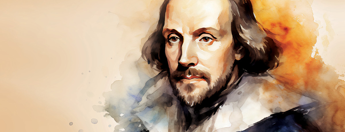 Oil painting of William Shakespeare