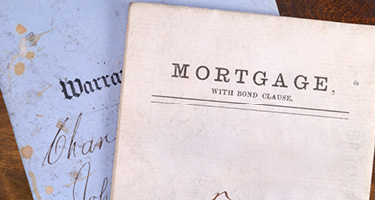 Mortgage documents on desk