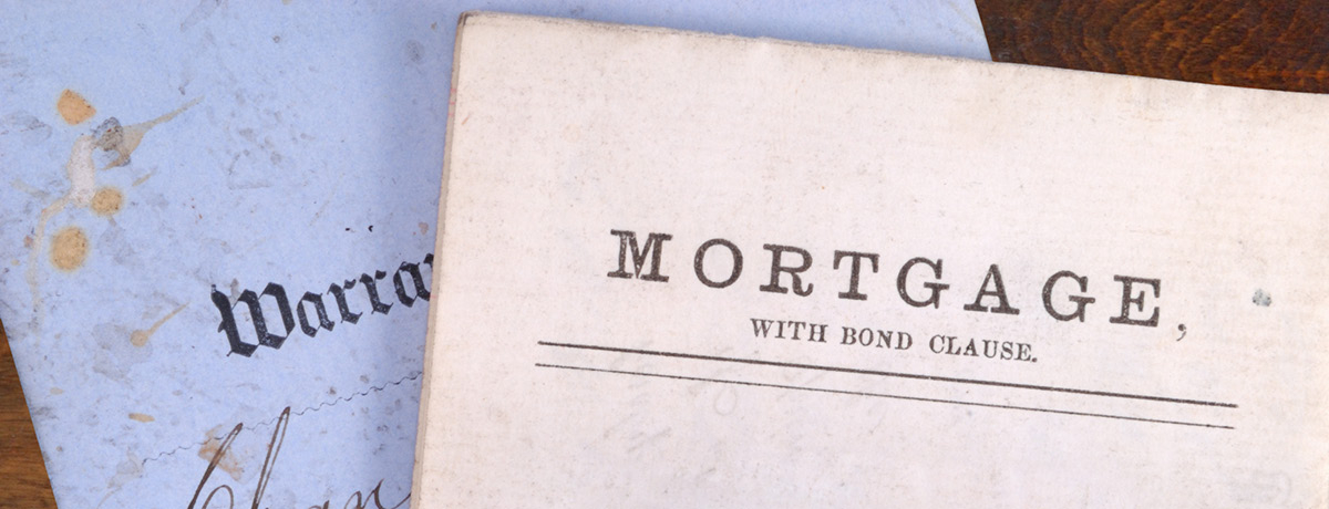 Mortgage documents on desk