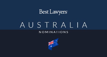 Cover title for Best Lawyers in Australia Nominations