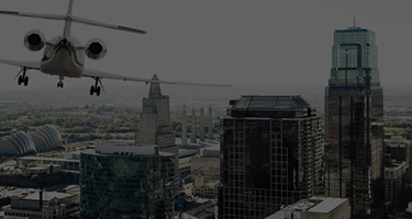 Back of Plane Descending into Kansas, MO