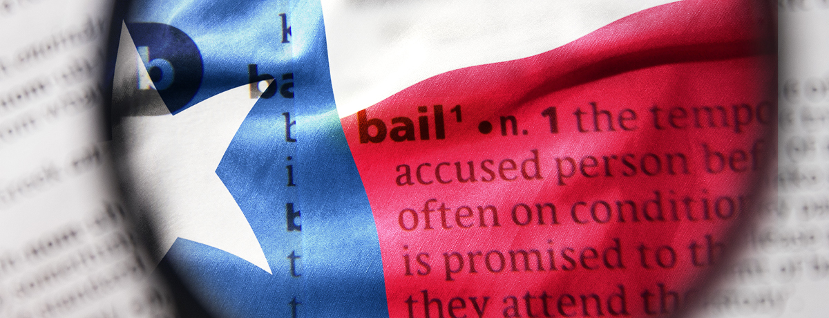 Bail definition with Texas Flag overlaid 