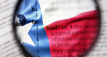 Bail definition with Texas Flag overlaid 
