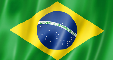 Green background with yellow and blue symbol of Brazil flag