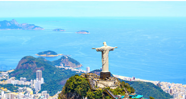 Image of Brazil city and water from sky