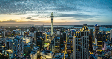 Auckland, New Zealand Skyline at twilight