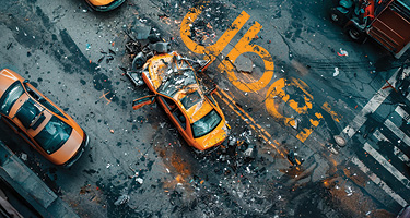 Uber staged car crash headline