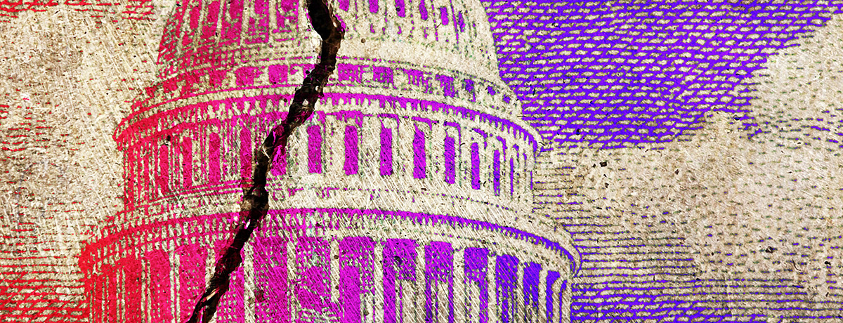Capitol building split in half