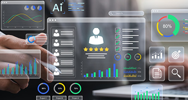 AI dashboard visualizing a lawyer's online profile, reputation, and practice information across mult