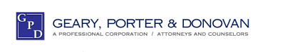 Logo for Geary, Porter & Donovan PC
