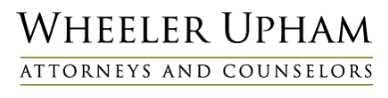 Logo for Wheeler Upham, P.C.