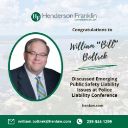 William Boltrek Discusses Emerging Public Safety Liability Issues at Police Liability Conference