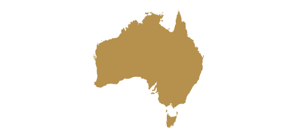 An Image of a gold outline of Australia