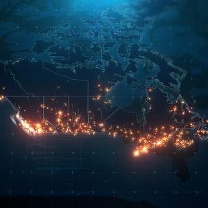 Canada Country with Lights
