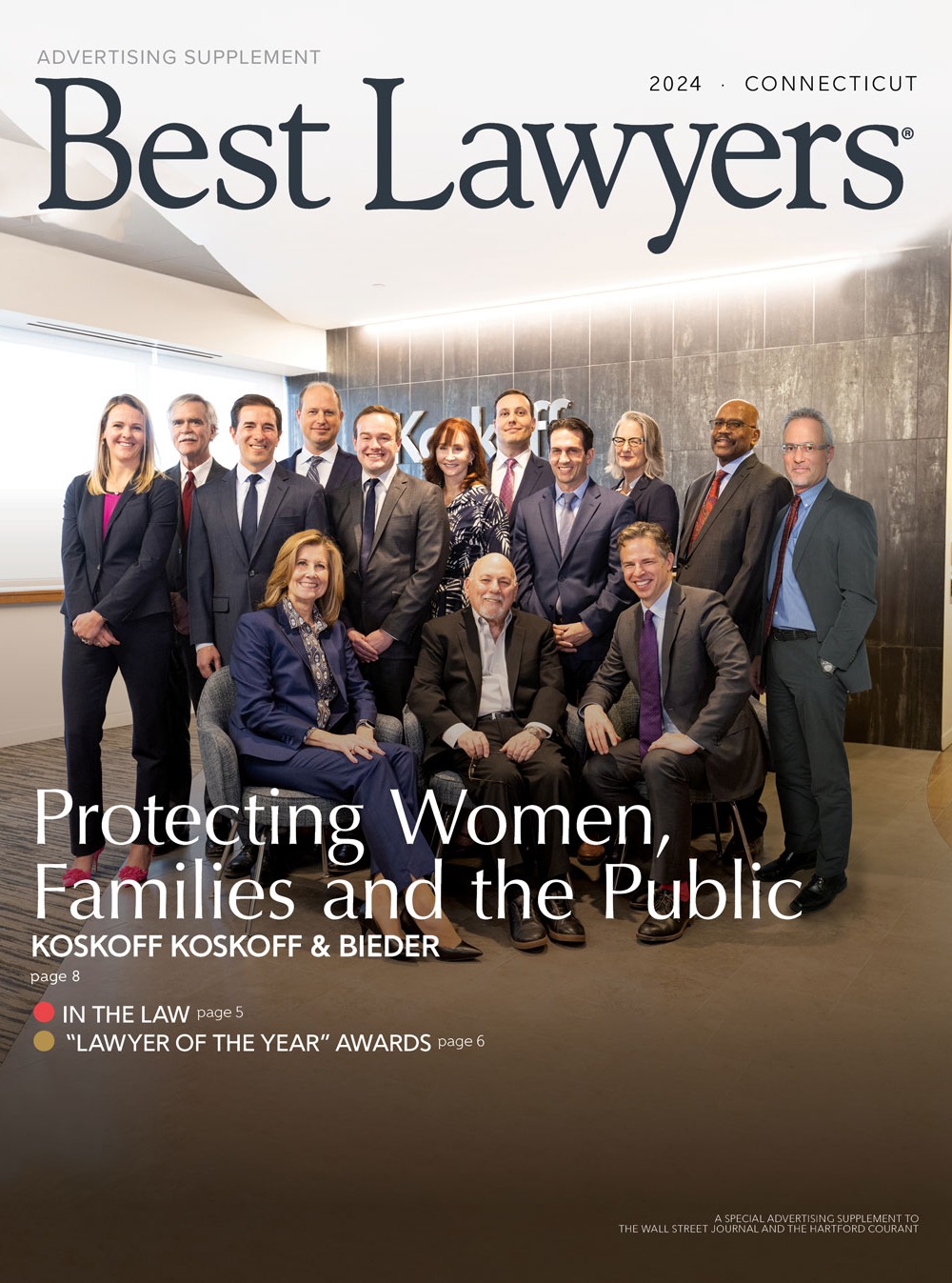 Cover for our Connecticut's Best Lawyers publication