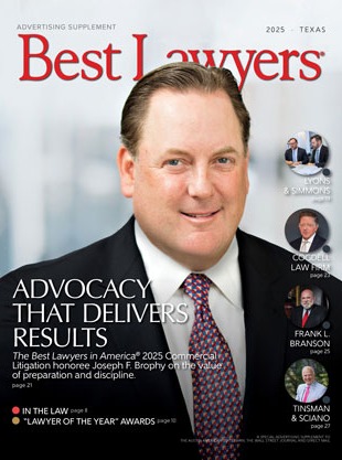 Cover for our Texas' Best Lawyers publication
