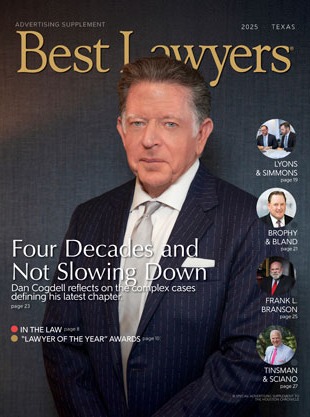 Cover for our Texas' Best Lawyers publication