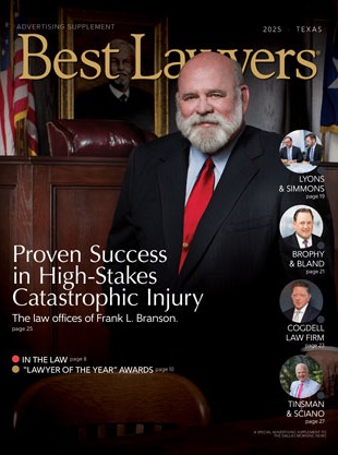 Cover for our Texas' Best Lawyers publication