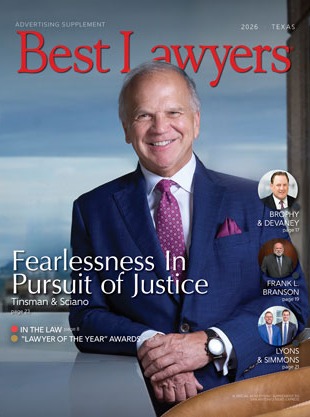Cover for our Texas' Best Lawyers publication