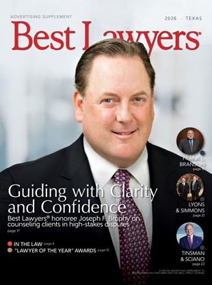 Cover for our Texas' Best Lawyers publication