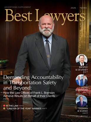 Cover for our Texas' Best Lawyers publication